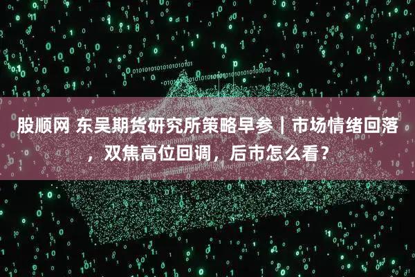 股顺网 东吴期货研究所策略早参｜市场情绪回落，双焦高位回调，后市怎么看？